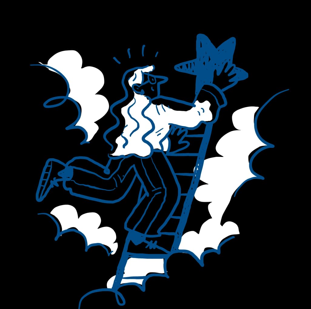 person catching star