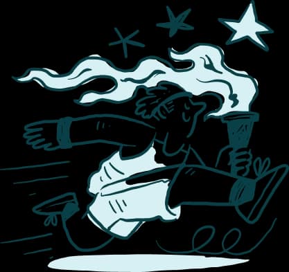 person running with torch